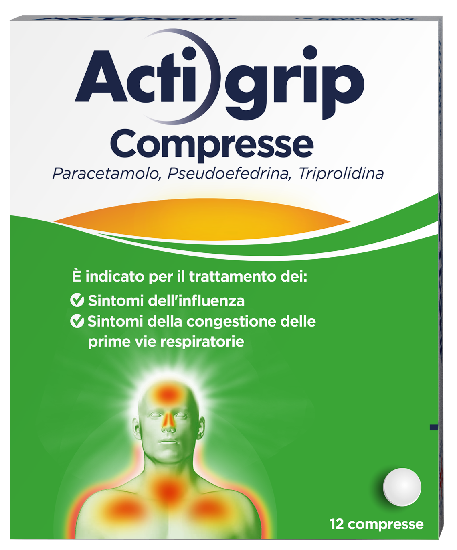 ACTIGRIP*12CPR 2,5+60+500MG
