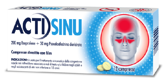 ACTISINU*12CPR 200MG+30MG