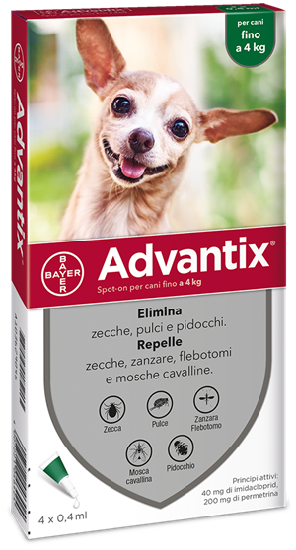 ADVANTIX SPOT ON*4PIP 0-4KG
